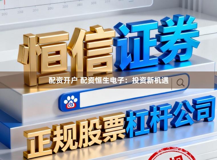 配资开户 配资恒生电子：投资新机遇